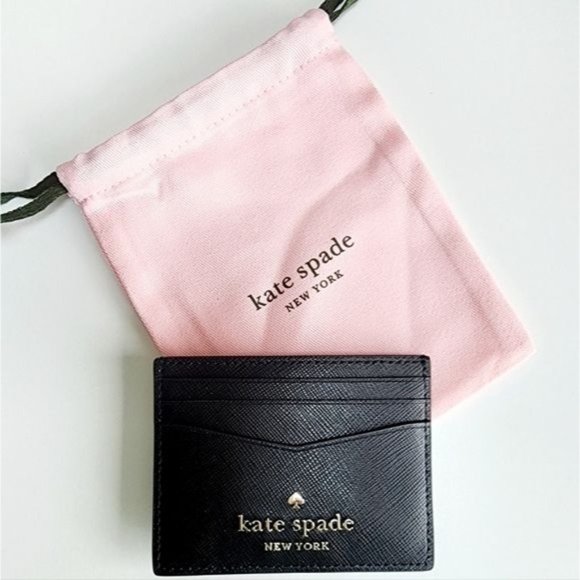 Kate Spade STACI Small Card Case Wallet in Black LEATHER - Picture 7 of 10